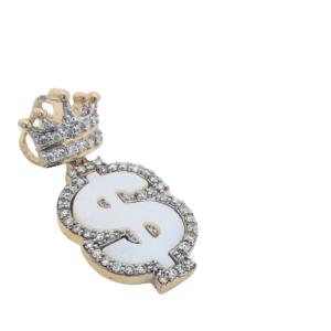 10K 0.37CT CHARM 1.70 "DOLLAR WITH CROWN"