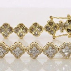 10k 1.67-1.87ct Diamond Bracelet Ladies Size 7 Inches