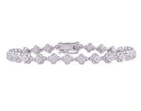 10k 1.45ct Diamond Bracelet Ladies Size 7 Inches