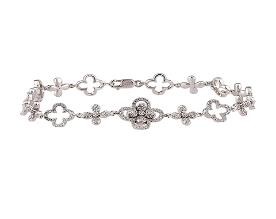 10k 0.98ct Diamond Bracelet Ladies 7.25 Inches