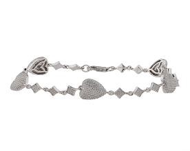 10k 1.14ct Diamond Bracelet Ladies Size 7 Inches