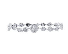 10k 1.30ct Diamond Bracelet Ladies Size 7 Inches