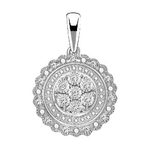 14k 0.11ct Charm "diamomd Cluster"