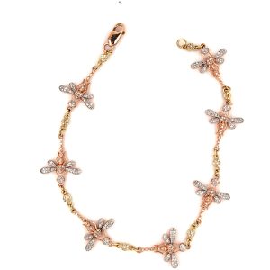 10k 0.42-0.45ct Diamond Bracelet Ladies Size 7 Inches "Dragonfly"