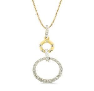 14K 0.14CT CHARM "STACKED CIRCLES"