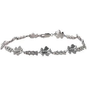 10k 0.69ct Diamond Bracelet Ladies  Size 7 Inches