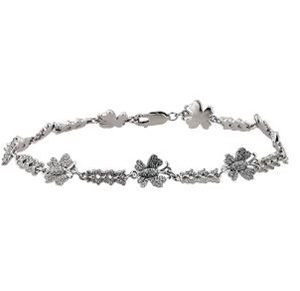 10k 0.65ct Diamond Bracelet Ladies "Butterfly" Size 7 Inches