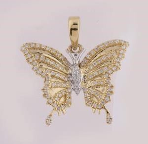 10K 0.14CT CHARM "BUTTERFLY"