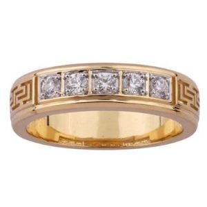 14K DIAMOND 0.41 CT MENS RING
