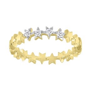 10K DIAMOND 0.13 CT RING "STAR"