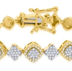10k 0.54ct Diamond Bracelet Ladies Size 7 Inches