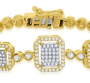 10k 1.01ct Diamond Bracelet Ladies Size 7.5 Inches