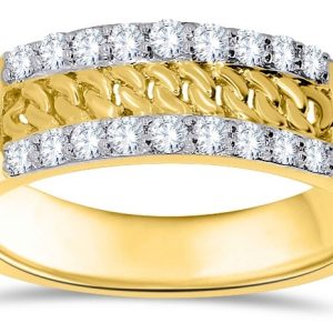 10K DIAMOND 0.45-0.47 CT MENS RING