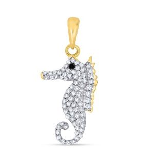 10K 0.25CT CHARM "SEA HORSE"