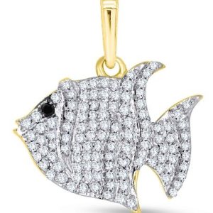 10K 0.35CT CHARM "FISH"