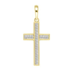 14K 0.12CT CHARM "CROSS"