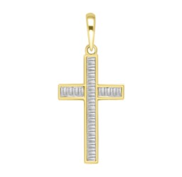 14K 0.12CT CHARM "CROSS"