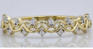 10K DIAMOND 0.10 CT RING