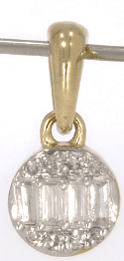 10K 0.07CT CHARM "DIAMOND FILLED CIRCLE"