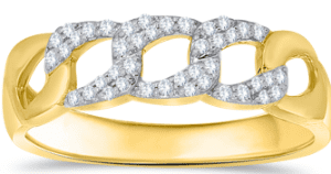 10K DIAMOND 0.14 CT RING (LINK STYLE)