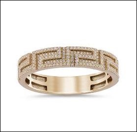 10K DIAMOND 0.27 CT MENS RING (GREEK STYLE)