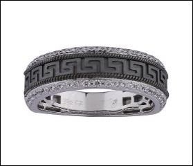 10K DIAMOND 0.50 CT MENS MACHINE RING (GREEK STYLE)
