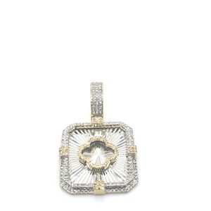 10k 0.28ct Charm "four Leaf Flower"