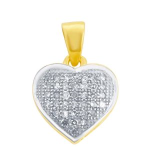 10K 0.12CT CHARM "HEART DOME"