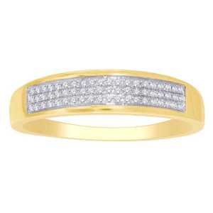 10K DIAMOND 0.13-0.16 CT MENS RING