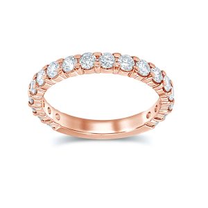 14K ROSE GOLD DIAMOND 0.25 CT RING (18 TOTAL STONES)