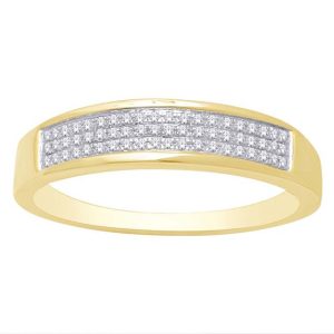 10K DIAMOND 0.12-0.16 CT MENS RING