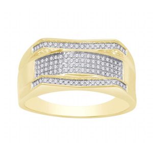10K DIAMOND 0.19-0.23 CT MENS RING