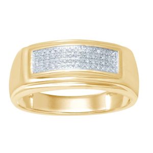 10K DIAMOND 0.11-0.15 CT MENS RING