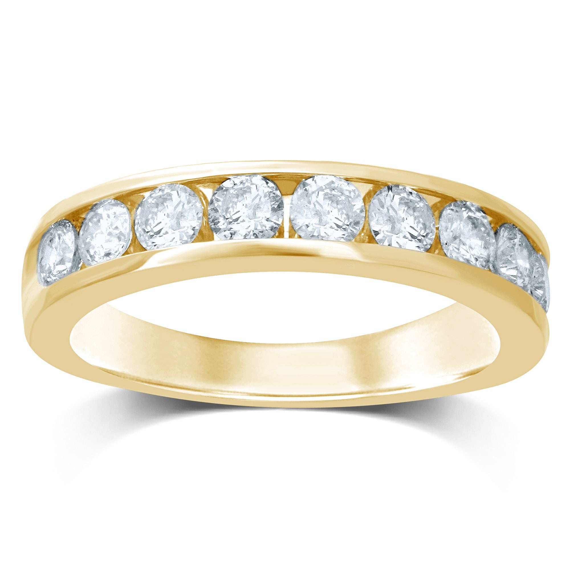 14K YELLOW GOLD DIAMOND 0.27 CT RING (9 TOTAL STONES)