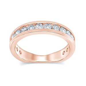 14K ROSE GOLD DIAMOND 1.00 CT RING (18 TOTAL STONES)