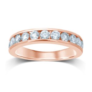 14K ROSE GOLD DIAMOND 0.36 CT RING (11 TOTAL STONES)