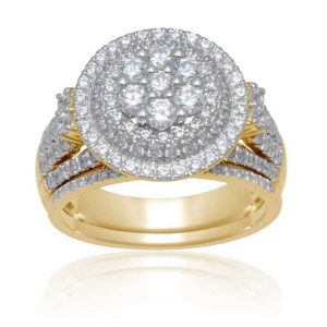 14K YELLOW GOLD DIAMOND 1.49-1.50 CT BRIDAL SET