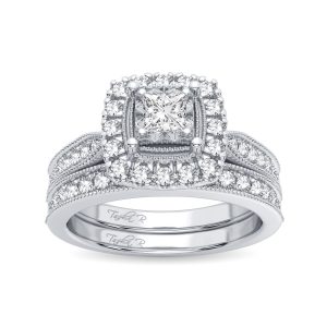 14K WHITE GOLD DIAMOND 0.75 CT TOTAL WEIGHT BRIDAL RING