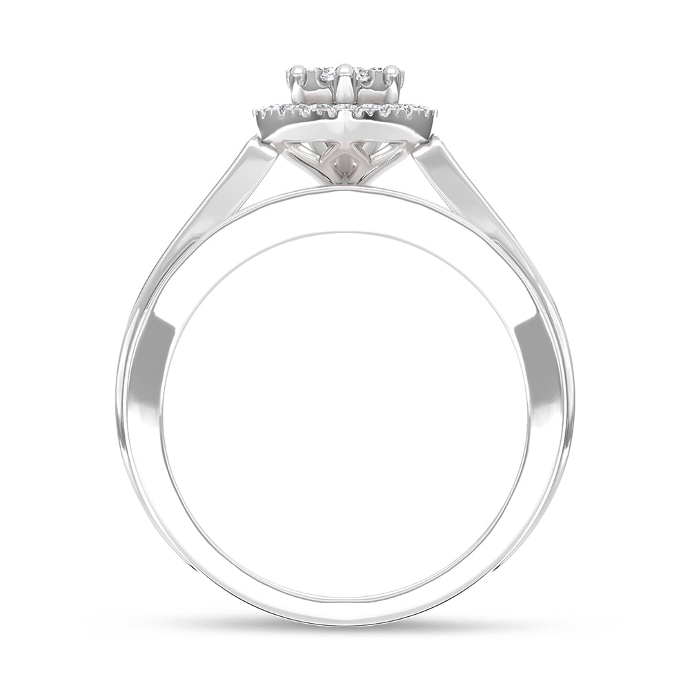 10K WHITE GOLD 1.00 CT TOTAL WEIGHT DIAMOND ENGAGEMENT RING - Image 4