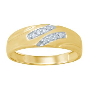 10K DIAMOND 0.11-0.13 CT MENS RING