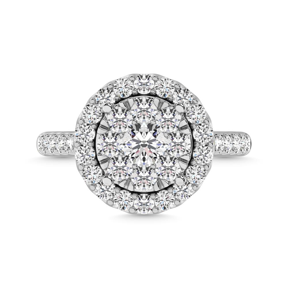 14K WHITE GOLD 1.5 CT TOTAL WEIGHT DIAMOND FASHION RING - Image 2