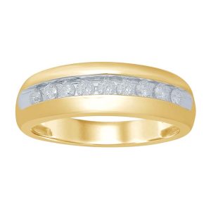 10K DIAMOND 0.47-0.55 CT MENS RING