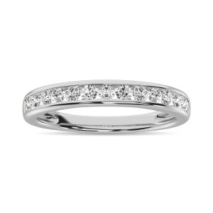 10K WHITE GOLD CHANNEL SET DIAMOND 0.52 CT TOTAL WEIGHT ANNIVERSARY RING