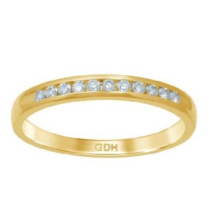 14k 0.14-0.18 Ct Diamond Ring Ladies Channel