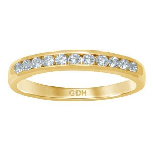 14k 0.23-0.30 Ct Diamond Ring Ladies Channel