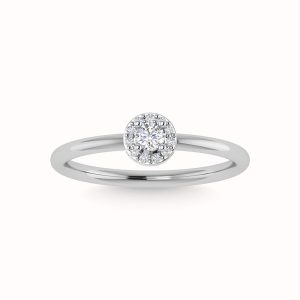 14K WHITE GOLD DIAMOND 0.3 CT TOTAL WEIGHT ENGAGEMENT RING