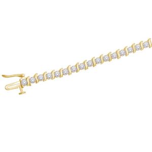 10k 1.27-1.29ct Diamond Bracelet Ladies Size 7 Inch 4.25 Mm