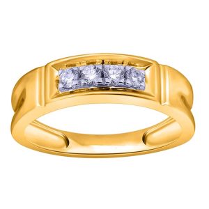 10K DIAMOND 0.21 CT MENS RING