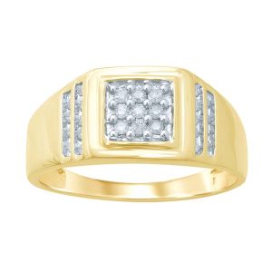 10K DIAMOND 0.23-0.26 CT MENS RING
