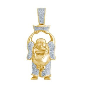 10K 0.25-0.27CT CHARM "LAUGHING BUDDHA"